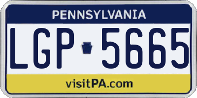 PA license plate LGP5665