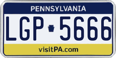 PA license plate LGP5666