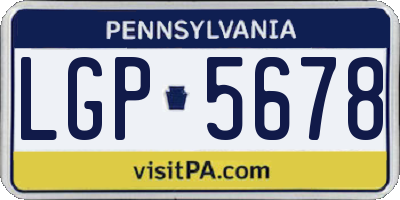 PA license plate LGP5678