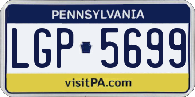 PA license plate LGP5699