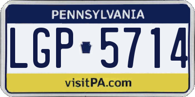 PA license plate LGP5714