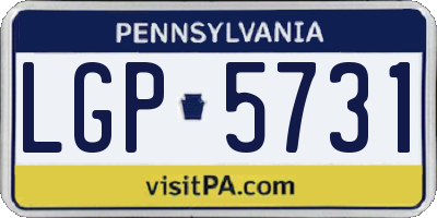 PA license plate LGP5731