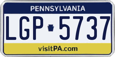 PA license plate LGP5737
