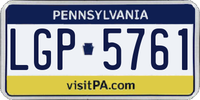 PA license plate LGP5761