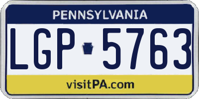 PA license plate LGP5763
