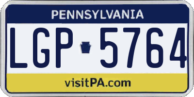 PA license plate LGP5764