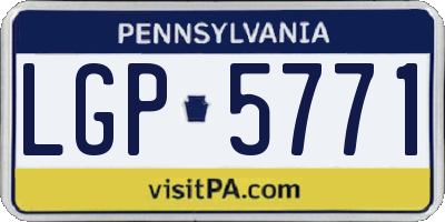 PA license plate LGP5771