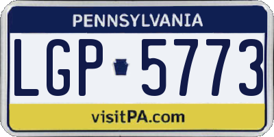 PA license plate LGP5773