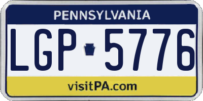PA license plate LGP5776