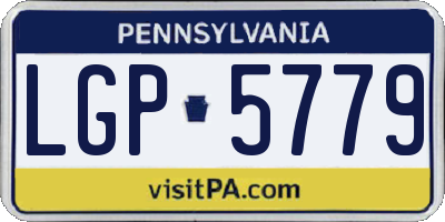 PA license plate LGP5779