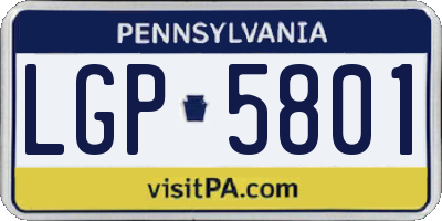 PA license plate LGP5801