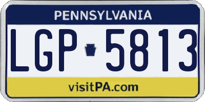 PA license plate LGP5813