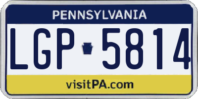 PA license plate LGP5814