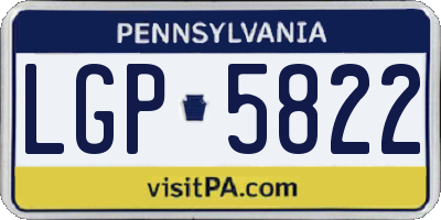 PA license plate LGP5822