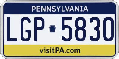 PA license plate LGP5830