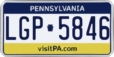 PA license plate LGP5846
