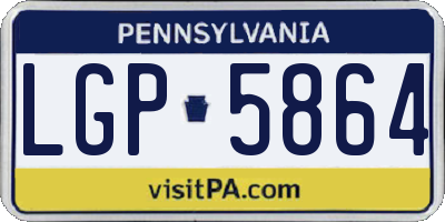 PA license plate LGP5864