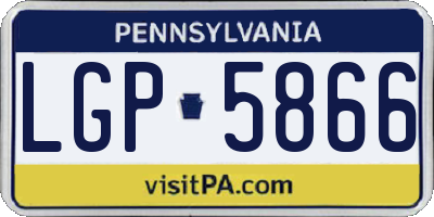 PA license plate LGP5866