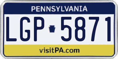 PA license plate LGP5871