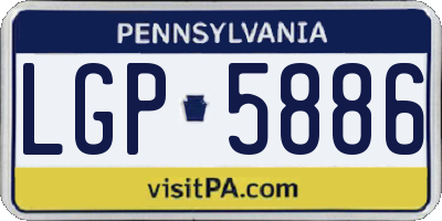 PA license plate LGP5886