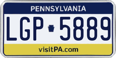 PA license plate LGP5889