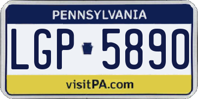 PA license plate LGP5890