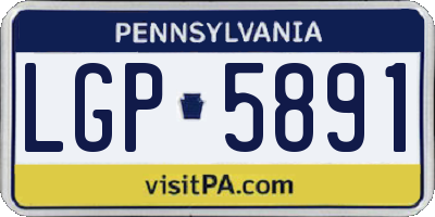 PA license plate LGP5891