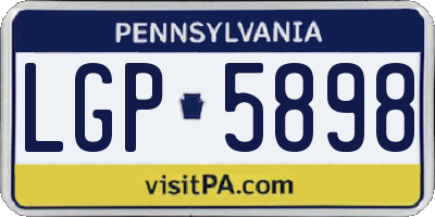 PA license plate LGP5898