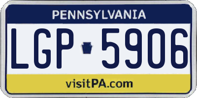 PA license plate LGP5906