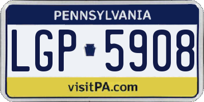 PA license plate LGP5908