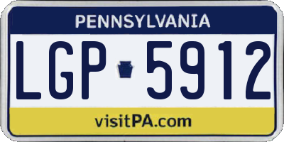 PA license plate LGP5912