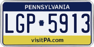 PA license plate LGP5913