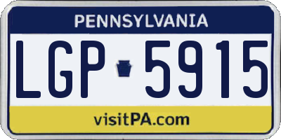 PA license plate LGP5915