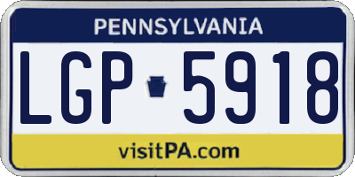 PA license plate LGP5918