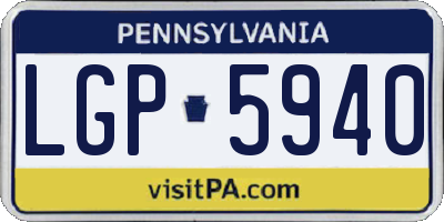 PA license plate LGP5940