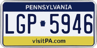 PA license plate LGP5946