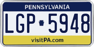 PA license plate LGP5948