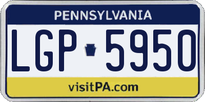 PA license plate LGP5950