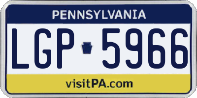 PA license plate LGP5966