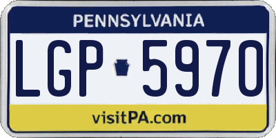 PA license plate LGP5970