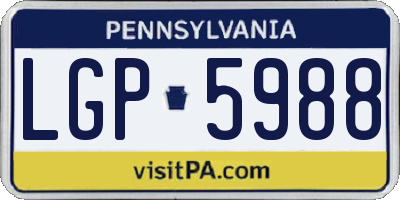 PA license plate LGP5988