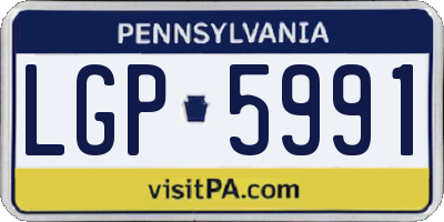 PA license plate LGP5991