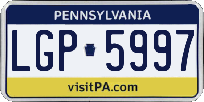 PA license plate LGP5997