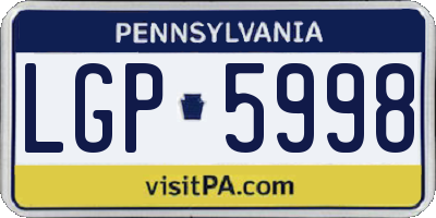 PA license plate LGP5998