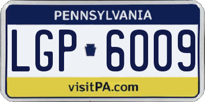 PA license plate LGP6009