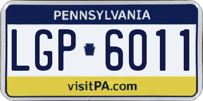 PA license plate LGP6011