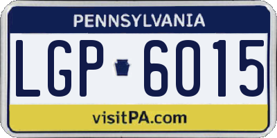 PA license plate LGP6015
