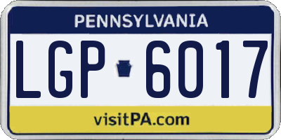 PA license plate LGP6017