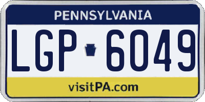 PA license plate LGP6049