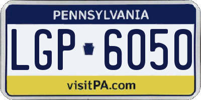 PA license plate LGP6050